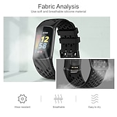abordables Correas de reloj Fitbit-Correa de Smartwatch Compatible con Fitbit Charge 5 Silicona suave Reloj inteligente Correa Impermeable Ajustable Transpirable Correa Deportiva Reemplazo Pulsera
