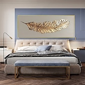 tanie Obrazy z martwą naturą-Handmade ręcznie malowany obraz olejny wall art nowoczesne abstrakcyjne pióro martwa natura krajobraz dekoracja wnętrz walcowane płótno bez ramki nierozciągnięte