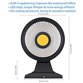 economico applique da esterno-l.t luci 30 cm applique da parete per esterni lampada da parete a led impermeabile nera muta su e giù pannocchia in alluminio luminoso adatta per grondaia del giardino garage ac85-265v