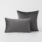 levne Trendy polštáře-dekorativní přehazovací polštáře 1 ks povlaky na polštáře sametový povlak na polštář jednobarevný moderní čtvercový sešívaný tradiční klasický růžový modrá šalvěj zelená fialová žlutá