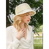 economico Cappelli per feste-eleganti fascinatori di lino dolce / cappelli con fiocco / copricapo da matrimonio / festa / sera di colore puro 1pc