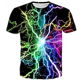 billiga Pojkens 3D Vision &amp; Geometri-Pojkar 3D 3D Print T-shirt Kortärmad 3D-tryck Sommar Vår Aktiv Sport Mode Barn 3-12 år Utomhus Dagligen Normal