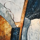 cheap Abstract Paintings-Oil Painting Hand Painted Vertical Abstract Modern Rolled Canvas (No Frame)