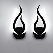 cheap Wall Lights-LED Wall Light Indoor Wall Lamp 2PCS Modern Acrylic Black Wall Mounted Wall Lamp Suitable for Home Office Bar AC85-265V
