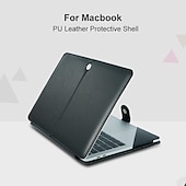 お買い得  ラップトップバッグ、ケース、スリーブ-MacBook ケース と互換性があります Macbook Air Pro 13.3 インチ ハード PUレザー 純色