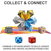 baratos Brinquedos Originais-Cubo ímã fidget mutável cubo mágico anti estresse 3d flip cúbico quebra-cabeça brinquedos quebra-cabeça bola descompressão brinquedos 2 peças