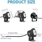 billige Undervannslamper-damlys undervannsfontenelys led nedsenkbar spotlight rgb 16farger vanntett med fjernkontroll 10w dc12v utendørs hage landskapslys 1stk 2stk