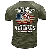 levne Vlastenecké tričko pro veterány-Den veteránů Pánské vlastenecké tričko Unisex Grafika Národní vlajka T tričko Slogan T trička Retro trička Krátký rukáv T tričko 3D Print Tričko sportovní designér neformální