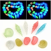 cheap Statues-1pack Glow in the Dark Garden Pebbles For Sidewalk Garden Terrace Lawn Garden Patio Fish Tank Aquarium Decoration Glow Stone