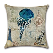 cheap Animal Style-1pc Throw Pillow Cover Ocean Tutle Animal Zipper Traditional Classic Outdoor Cushion for Sofa Couch Bed Chair