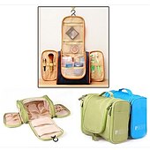 お買い得  トラベルバッグ-トラベルポーチ 小物収納用バッグ フック付き 多色 メッシュ 旅行 出張 便利 コスメ 化粧ポーチ 持ち運び便利 携帯用 壁掛け 大容量 防水 無地