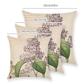 economico stile floreale e vegetale-set di 5 federe decorative per divano, divano o letto design moderno di qualità foglie floreale cotone country/finto lino copricuscino per divano divano letto