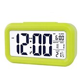 abordables Decoración y lámparas de noche-reloj inteligente led electronic digital alarm clock recarga escritorio reloj temperatura lazy snooze alarm mute retroiluminado reloj electrónico reloj digital