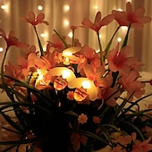 economico Striscie luci ad energia solare-Luci solari da esterno da 5 m, 20 LED, luci da giardino a LED impermeabili per feste di Natale&amp;amp; vacanza