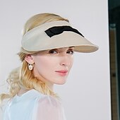 cheap Party Hats-Bohemian Beach Straw Straw Hats with Satin Bowknot 1pc Casual / Holiday Headpiece