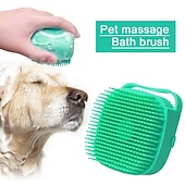 billiga Hundpälsvård-badrum hund bad borste massage handskar mjuk säkerhets silikon kam med schampo box husdjur tillbehör för katter dusch grooming verktyg