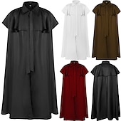 economico Cappotti &amp; Mantelli-Retrò Vintage Punk &amp; Gotico Medievale Mantello Mascherata Medico della peste Vichingo Ranger Elfico Tinta unita Costume Per uomo Per donna Unisex Vichingo Fantasia Carnevale Mascherata Festa / Sera