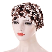 halpa Hatut-puuvillaprintti muslimiturbaanihuivi naisille islamilainen sisähijab-lakit arabikääre päähuivit femme musulman turbante mujer