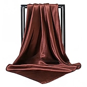 billige skjerf-1 stk 90*90cm ensfarger halsduk hijab skjerf for kvinner silke sateng pannebånd hår skjerf kvinnelige firkantede sjal hodeskjerf for damer