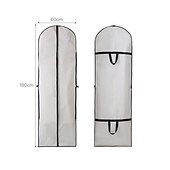 cheap Garment Bag &amp; Cover-Clothes Dust Cover Garment Bag for Suit Dress Jacket Coat, Dustproof Breathable Protector for Travel, Wedding Dress Bridal Gown Long Storage Bag, Thickened Cover