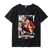 levne Kreslená a filmová postava-One Piece Opice D. Luffy Trička Tisk Grafika Pro Pro páry Pánské Dámské Dospělé Karneval Plesová maškaráda Horká ražba Běžné / Denní