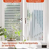 cheap Window Films-Glass Window Film Frosted Static Privacy Self Adhesive Film Anti-UV Opaque Decor Window Stickers for Bedroom Kitchen Office 100X45cm