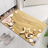 お買い得  リビングルームとベッドルームのラグ-ビーチヒトデビーチコレクションパターンフランネル生地プリントホームエントランスマットレスバスルームマットレスマットレス