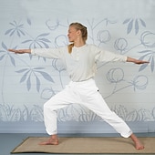 baratos Calças de Luxo-Mulheres Calça verão 100% Algodão Cintura Alta Côr Sólida Perna larga Secagem Rápida Macio Respirável Micro-Elástica Casual Atlético Roupa Esportiva Branco Azul Verde Cáqui Primavera Outono Ajuste