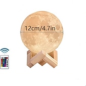 economico Lucine notturne per bambini e neonati-3d lampada luna 16 colori cambia galassia luna led luce notturna telecomando usb&amp;amp;regali touch control per ragazze ragazzi bambini donne compleanno