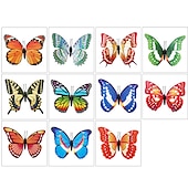 abordables Fleurs artificielles-3 pièces 3d papillon artificiel pour décorations de jardin fausse simulation papillon piquets jardin plante pelouse décor extérieur art ornements