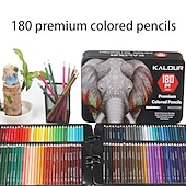 abordables Bolígrafos y lapiceros-180 lápices de colores profesionales, lápices de dibujo de 3,0 mm, paquete de caja de hojalata, juego de 180 colores de lápices de colores de madera para artistas adultos, regalo de regreso a la