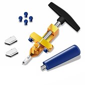 voordelige boor set:-Diamant glassnijder voor glas tegels snijden 2 in 1 glassnijder set handleiding bouw tool tegelsnijder 8 stks hele set dropship