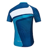 economico Set di abbigliamento da uomo-Per uomo Maglia da ciclismo con pantaloncini Manica Corta Mountain Bike MTB Ciclismo su strada Estate Primavera Blu Giallo Rosso A righe Bicicletta Cuscinetto 3D Asciugatura Rapida Tasca Posteriore