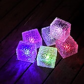 economico Luci paesaggistiche-Luci solari per pavimentazione in mattoni 2 pezzi per esterni a led cubetti di ghiaccio luce paesaggistica impermeabile per piastrelle da pavimento per giardino patio passaggio stagno decorazione