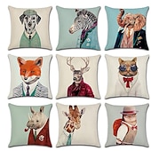 baratos estilo animal-capa de almofada 1 unidade quadrada decorativa macia capa de travesseiro capa de almofada capa de almofada para sofá-cama de qualidade superior mashine lavável pacote de 1 para sofá sofá-cama cadeira