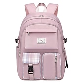 billiga Ryggsäckar-snygg rosa ryggsäck för tonårsflickor - stor kapacitet, back-to school-väska med flera fickor med justerbara remmar och hållbar design