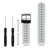 billiga Garmin klockband-Klockarmband för Garmin Forerunner 220/230/235/620/630/735XT Approach S20 / S6 / S5 Silikon Ersättning Rem med borttagningsverktyg Vattentät Andningsfunktion Sportband Armband