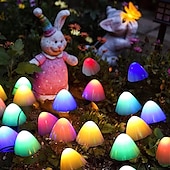 cheap Landscape Lights-LED Solar String Light Outdoor Garden Decoration Mushroom Lights IP65 Waterproof Garland Patio Decor Outdoor Solar Lights Fairy Light