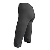 olcso Sima leggings-Női Jóga nadrág Napvédő Hasformáló Alakformáló Magas derék Jóga Fitnesz Edzőterem edzés Háromnegyedes leggingek Alsók Ibolya Fekete Fehér Sport Sportruházat Nagy rugalmasságú Sovány