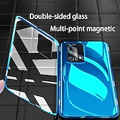 preiswerte Andere Handyhülle-doppelseitige glasmagnethülle für huawei p50 p40 p30 lite pro klar 360 schutz handyhülle metallmagnet-adsorptionsschutzhülle für huawei mate 40 30 20 pro