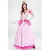 halpa Naisten puvut-Satuteema Prinsessa Peach Cosplay-Asut Loma mekko Makea Elokuva-cosplay for Naisten Aikuisten Naamiaiset Tyttöjen polttarit