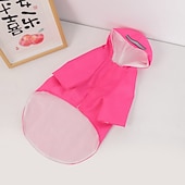 baratos capa de chuva-Cachorros Gatos Capa de Chuva Jaqueta de Chuva Moda Clássico Reflector Prova-de-Água Macio Lavável Confortável Ao ar livre Casual / Diário Roupas para cães for Bichon Frise Pomerânia Animais de