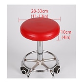 cheap Chair Cover-Round 100% Waterproof Bar Stool Seat Covers Washable Stool Cushion Slipcover Elastic Bar Chair Covers Pu Leather for Coffe Party Bar Restrant