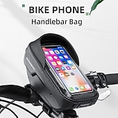 cheap Bike Bags-Bike Phone Mount Bag Bike Front Frame Handlebar Bag Waterproof Bike Phone Holder Case Bicycle Accessories Pouch Sensitive Touch Screen Compatible with iPhone 11 XS Max XR 8 Plus Below 6.5