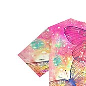 Fete 3D Animal Fluture Tricou Manșon scurt Tipărire 3D Vară Primăvară Activ Modă Drăguţ Poliester Copii 3-12 ani În aer liber Zilnic Fit regulat ieftine Desen animat 3D al fetei-Fete 3D Animal Fluture Tricou Manșon scurt Tipărire 3D Vară Primăvară Activ Modă Drăguţ Poliester Copii 3-12 ani În aer liber Zilnic Fit regulat