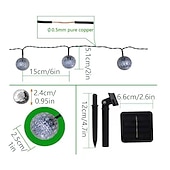 cheap Solar String Lights-Elegant Wedding Party Reception Solar LED String Lights - Moroccan Ball Outdoor Garden Lights, Waterproof 10M-50LED, 7M-30LED, 5M-20LED Globe Lanterns for Home Decoration