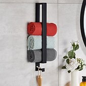 cheap Towel Bars-Self Adhesive Towel Rack Multi-Function 40cm Towel Bar Bathroom Rack 304 Stainless Steel(Black/Chrome/Brushed Nickel)
