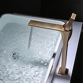abordables Robinets de lavabo-robinet de lavabo de salle de bain - robinets de bain monotrou classiques électroplaqués