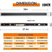 cheap Indoor Wall Lights-60/80/100cm Wall Light LED Acrylic Wall Sconces Long Porch Wall Lamp Fixture Suitable for Living Room AC85-265V