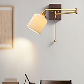 cheap Indoor Wall Lights-Modern Nordic Style Indoor Wall Lights LED Swing Arm Bedroom Copper Wall Light 220-240V